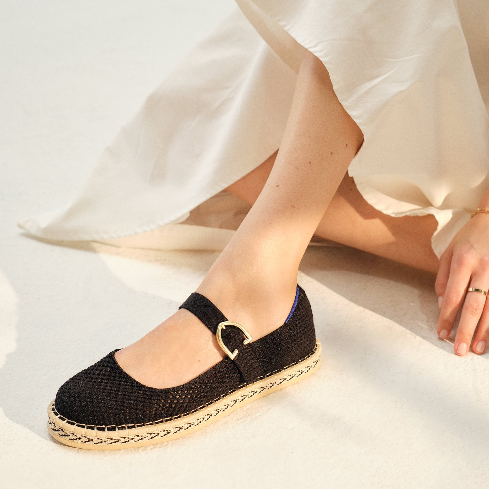 The Espadrille Mary Jane - Black
